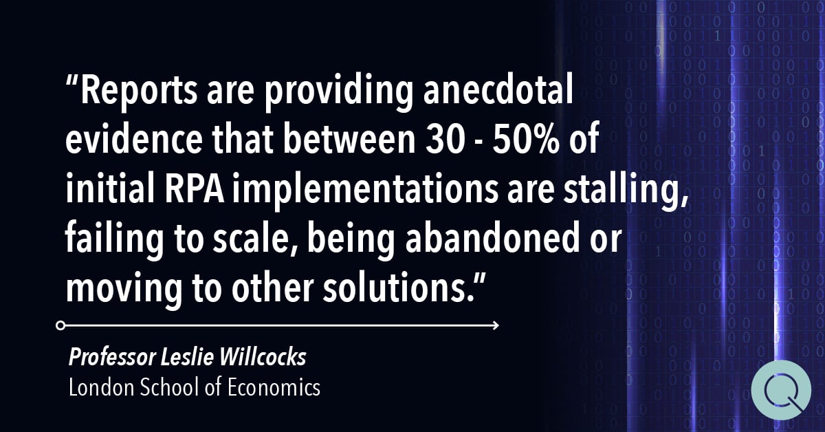 When an automation programme fails, this is usually why...